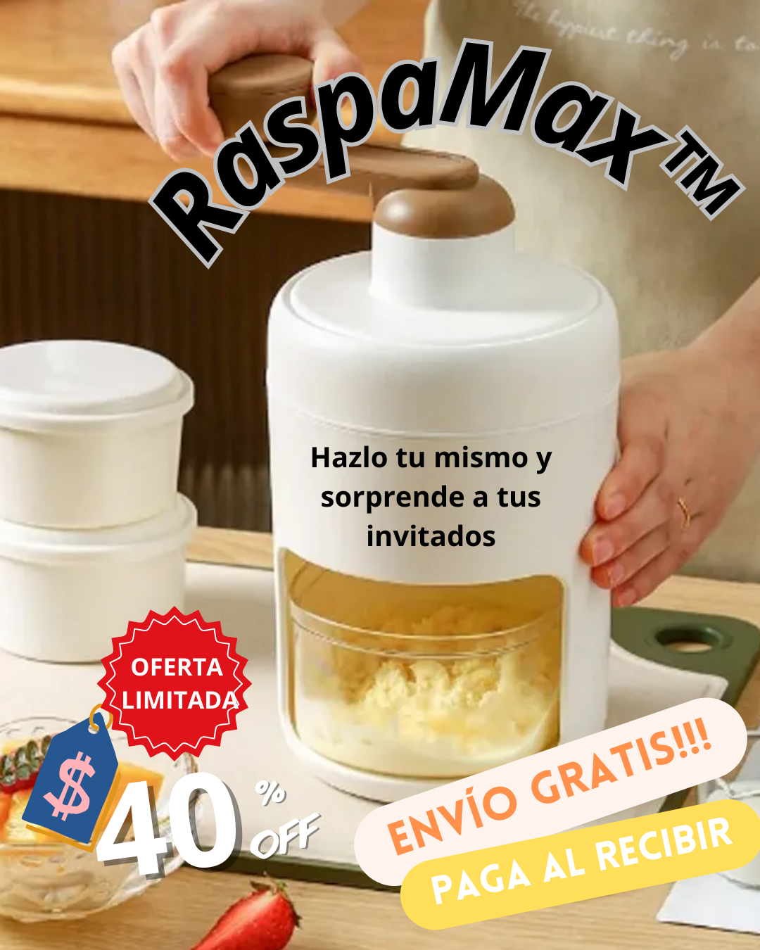 RaspaMax™ – Prepara Raspados, Granizados y bebidas al Instante